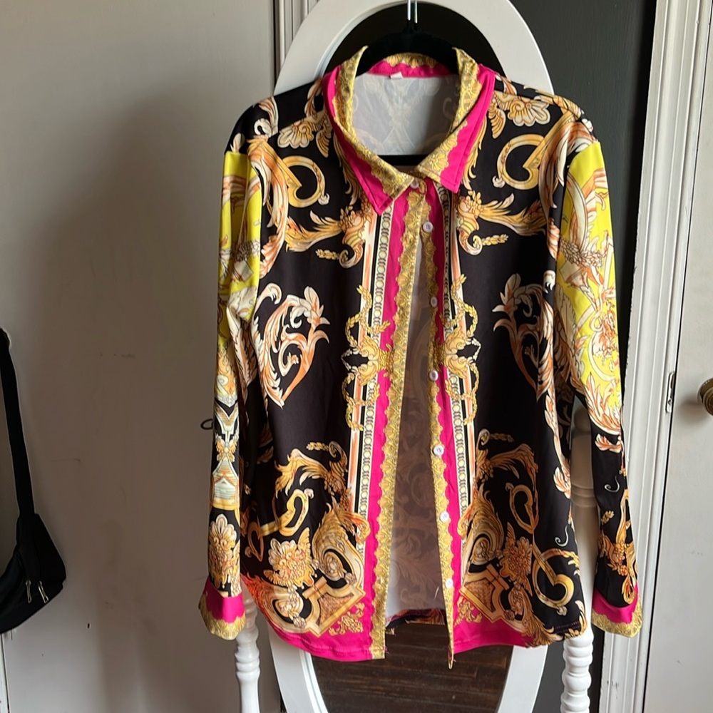 Gold design blouse